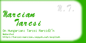 marcian tarcsi business card